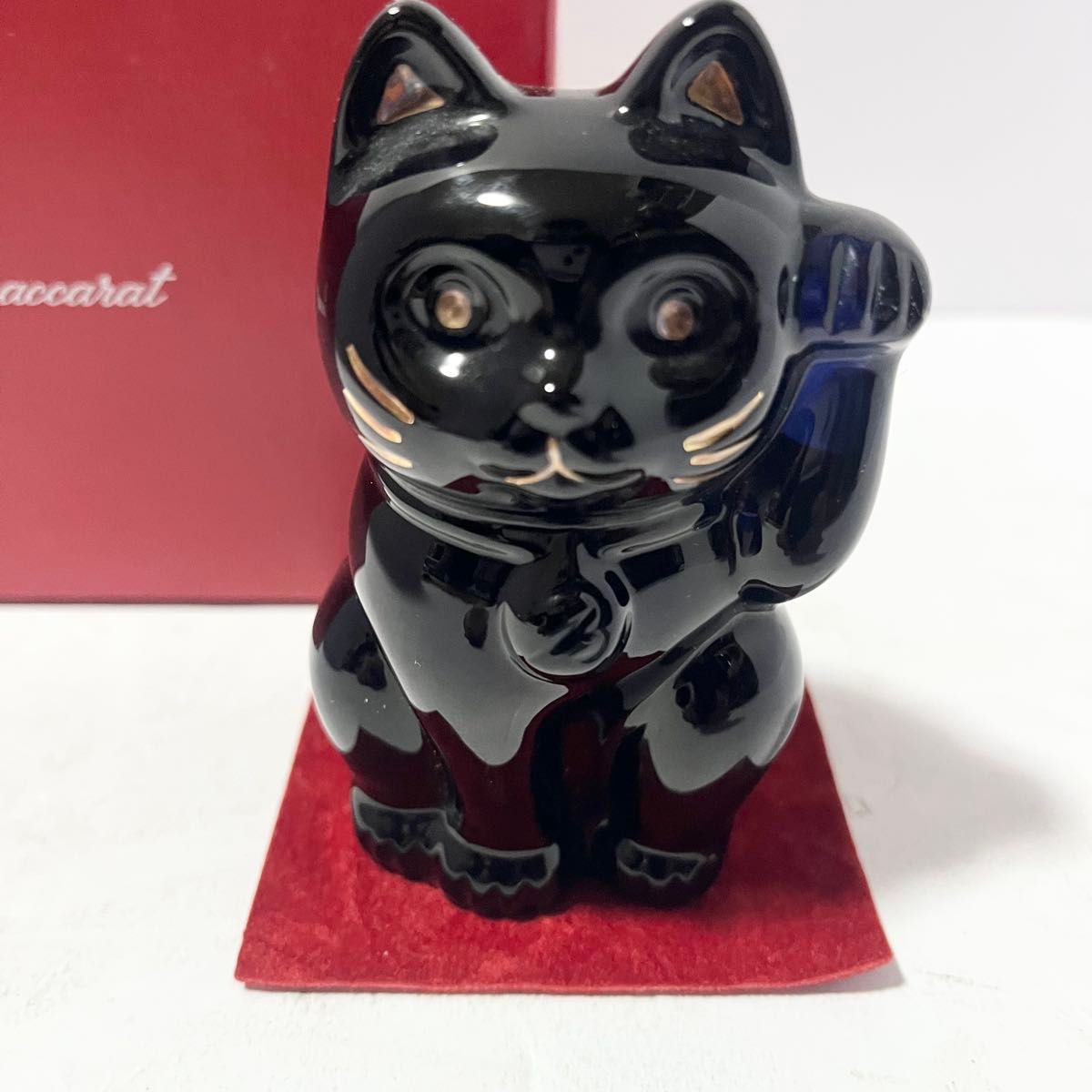 バカラ 招き猫 ミッドナイト フィギュリン ラッキーキャット バカラ 招き猫 ミッドナイト フィギュリン ラッキーキャット