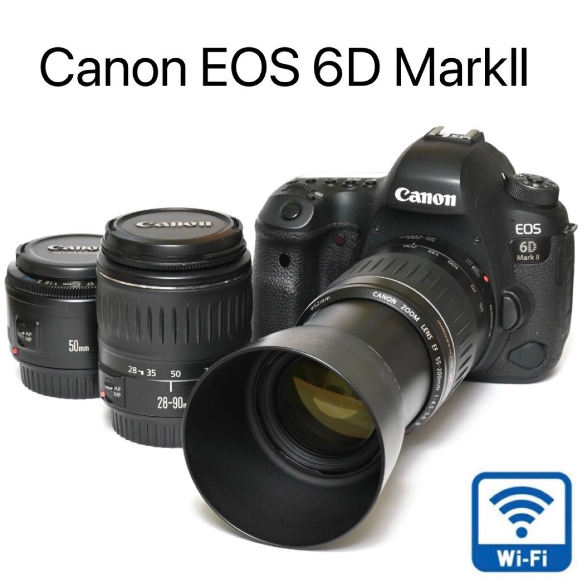 美品】Wi-Fi搭載 Canon EOS 6D MarkⅡトリプルレンズセット 美品】Wi-Fi搭載 Canon EOS 6D MarkⅡトリプルレンズセット