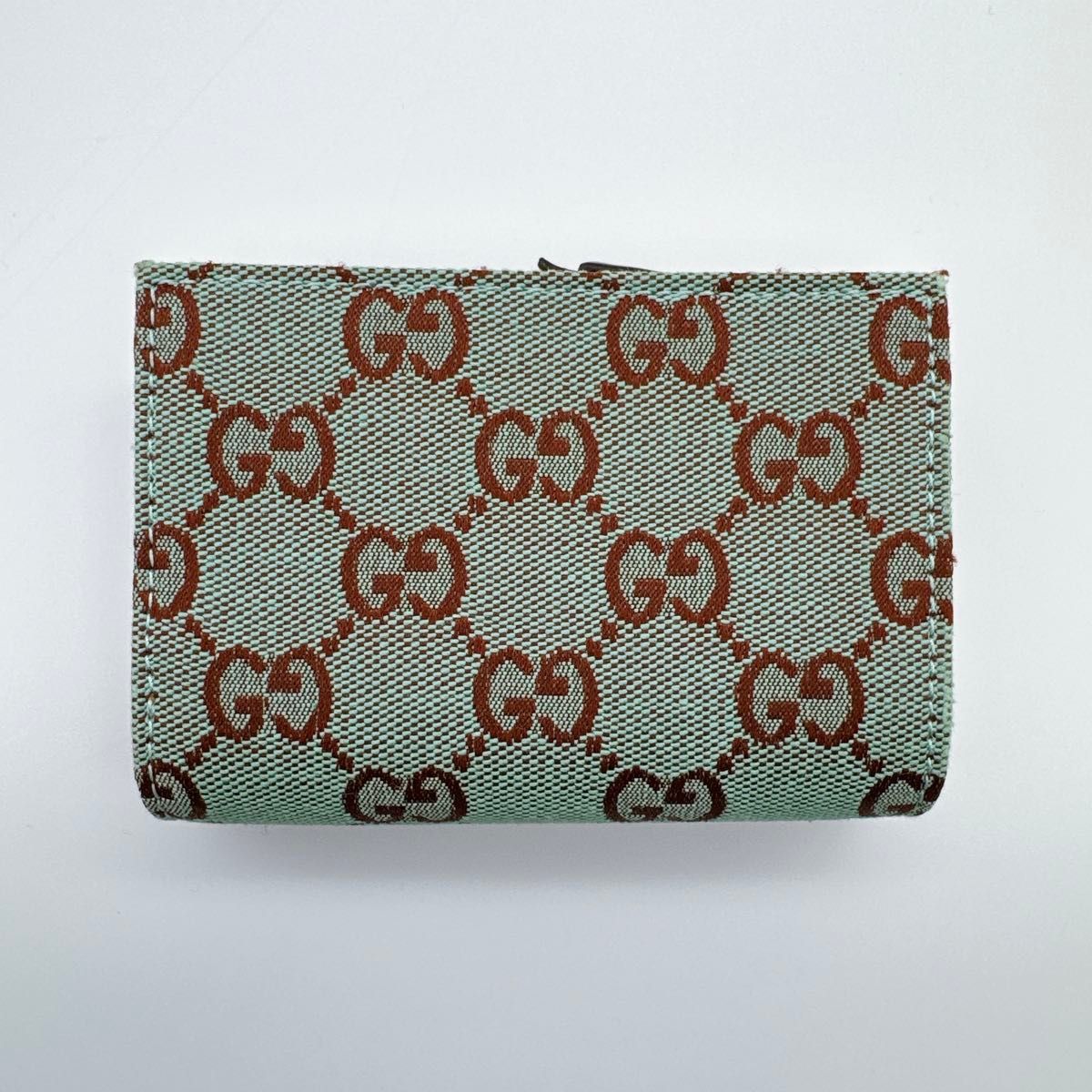 極美品】GUCCI グッチ GG 二つ折り財布 トリムウォレット ペイル 極美品】GUCCI グッチ GG 二つ折り財布 トリムウォレット ペイル