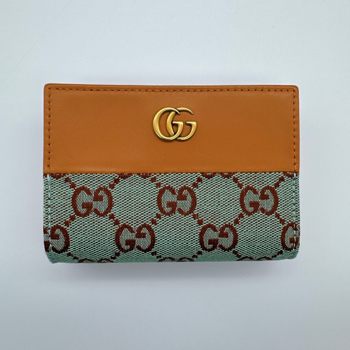 極美品】GUCCI グッチ GG 二つ折り財布 トリムウォレット ペイル 極美品】GUCCI グッチ GG 二つ折り財布 トリムウォレット ペイル