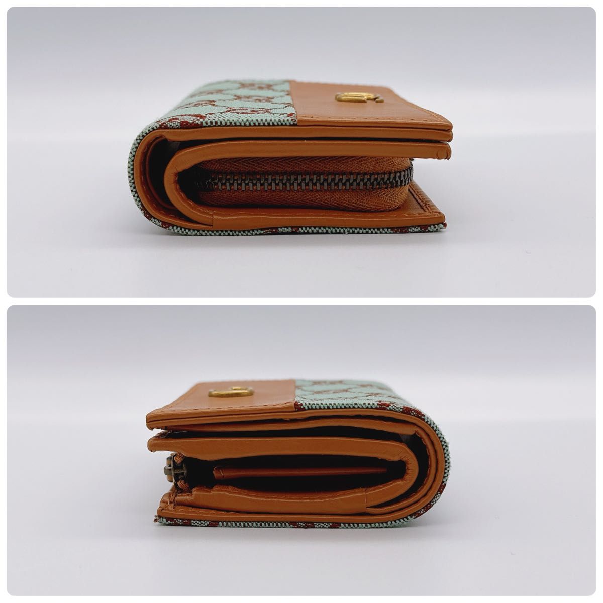 極美品】GUCCI グッチ GG 二つ折り財布 トリムウォレット ペイル 極美品】GUCCI グッチ GG 二つ折り財布 トリムウォレット ペイル