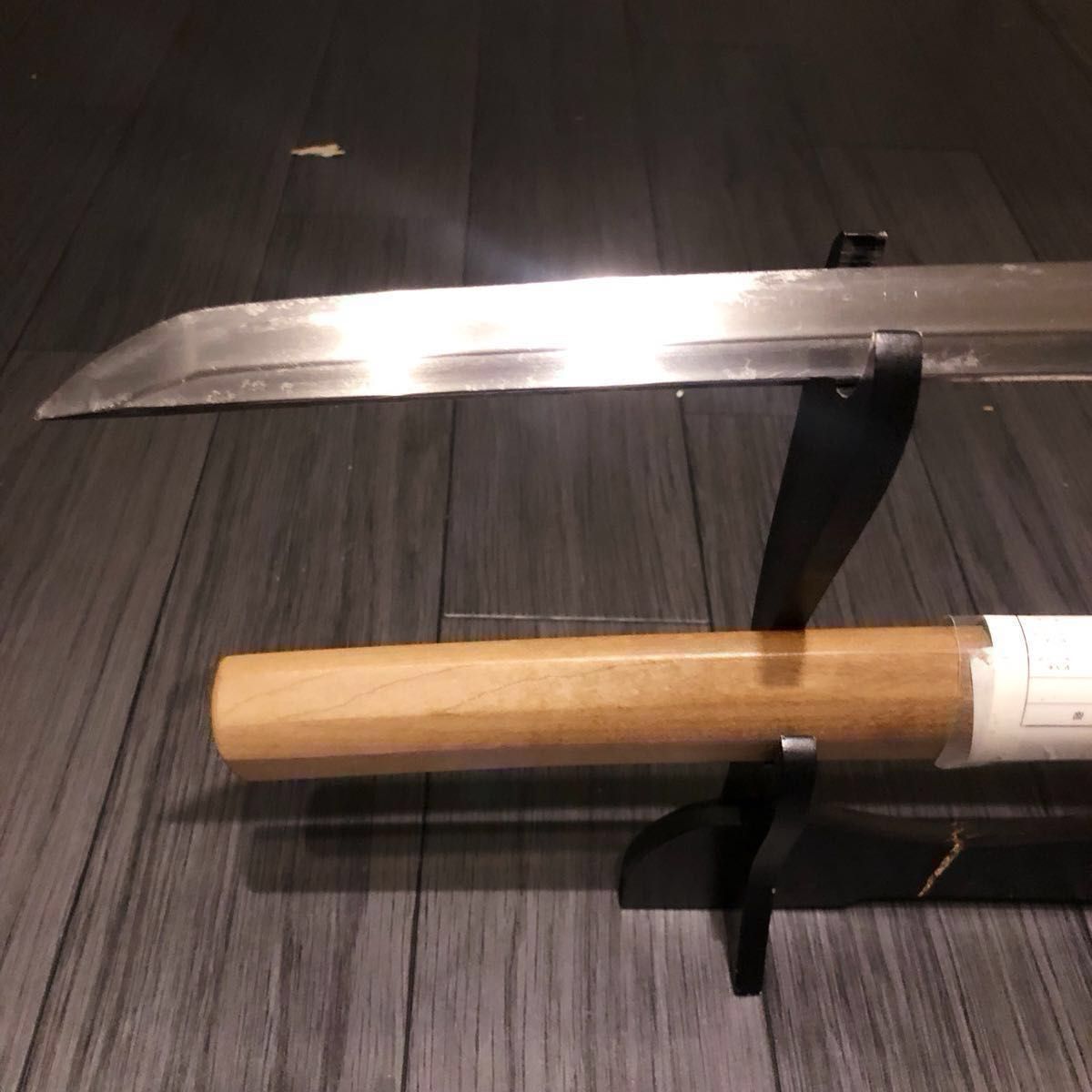 無銘】刃長53 2cm 日本刀 良刃紋 白鞘 美術品 脇差 565g 無銘】刃長53 2cm 日本刀 良刃紋 白鞘 美術品 脇差 565g
