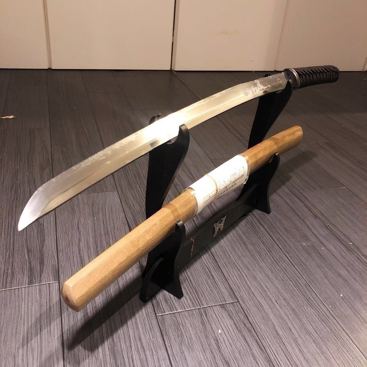 無銘】刃長53 2cm 日本刀 良刃紋 白鞘 美術品 脇差 565g 無銘】刃長53 2cm 日本刀 良刃紋 白鞘 美術品 脇差 565g