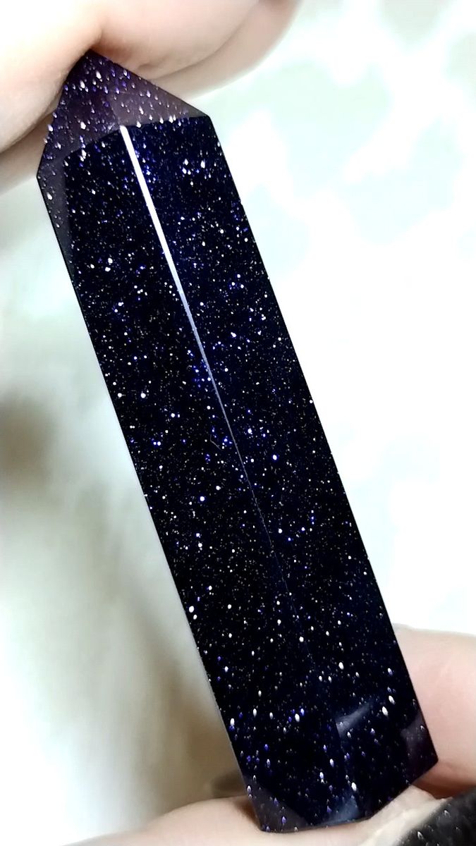 高品質◆ブルーサンドストーン タワー ◆六角柱◆ポイント◆高さ6.5cm 幅1.5cm◆パワーストーン