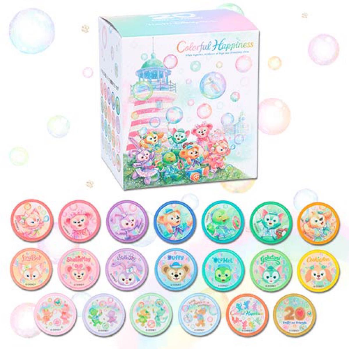 ディズニー ダッフィー 20周年 カラフルハピネス ワッペンセット ディズニー ダッフィー 20周年 カラフルハピネス ワッペンセット