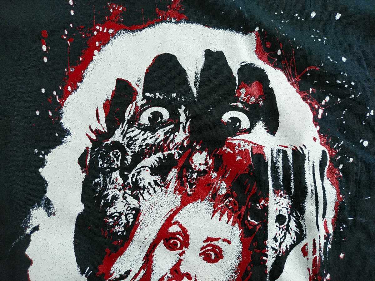 ZOMBI3 sun ge rear 2 movie T-shirt black L /ruchio* full chiLucio Fulci horror s platter vi n cent *do-mbata Lien 