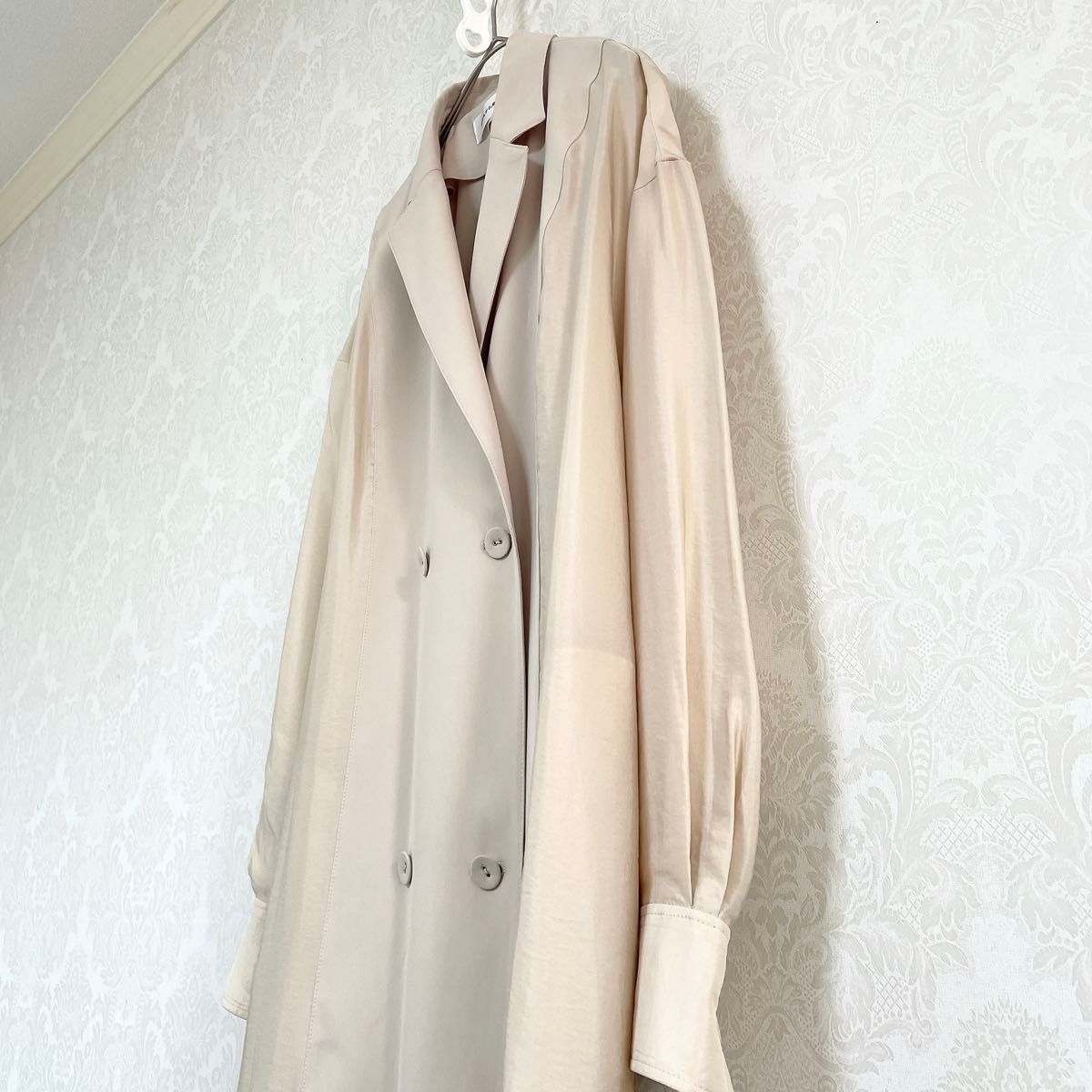 FRAY I D レーヨンツイルコンビジャケットワンピース ロング FRAY I D レーヨンツイルコンビジャケットワンピース ロング