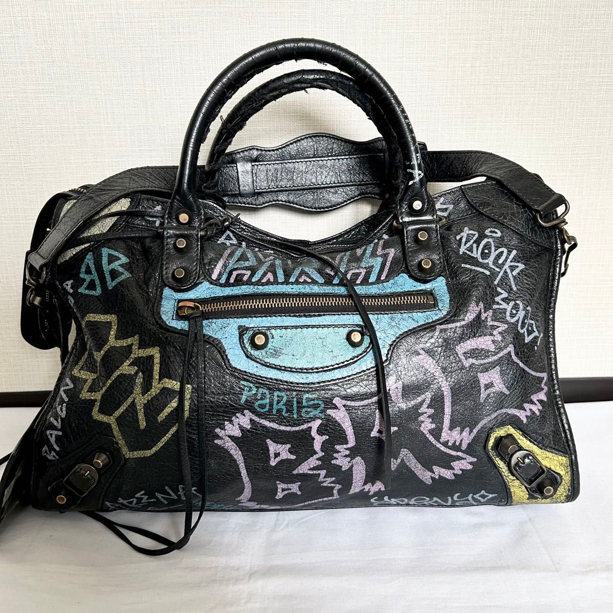 BALENCIAGA ハンドバッグ ショルダー シティ グラフィティ 2way BALENCIAGA ハンドバッグ ショルダー シティ グラフィティ 2way