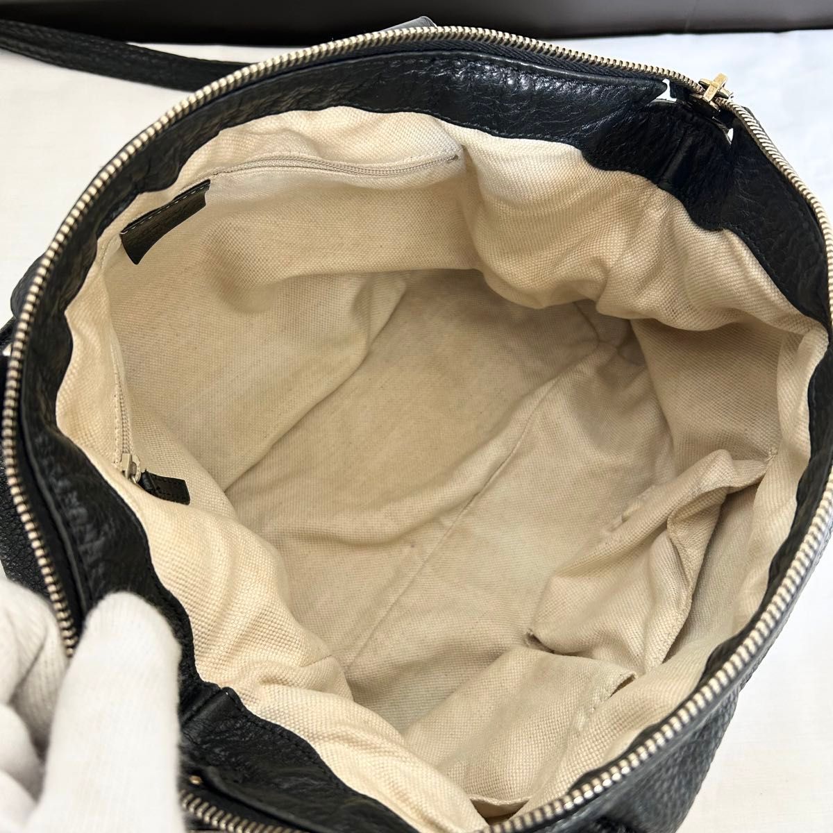 2way GUCCI ショルダーバッグ ハンドバッグ 黒 レザー スーキー 2way GUCCI ショルダーバッグ ハンドバッグ 黒 レザー スーキー