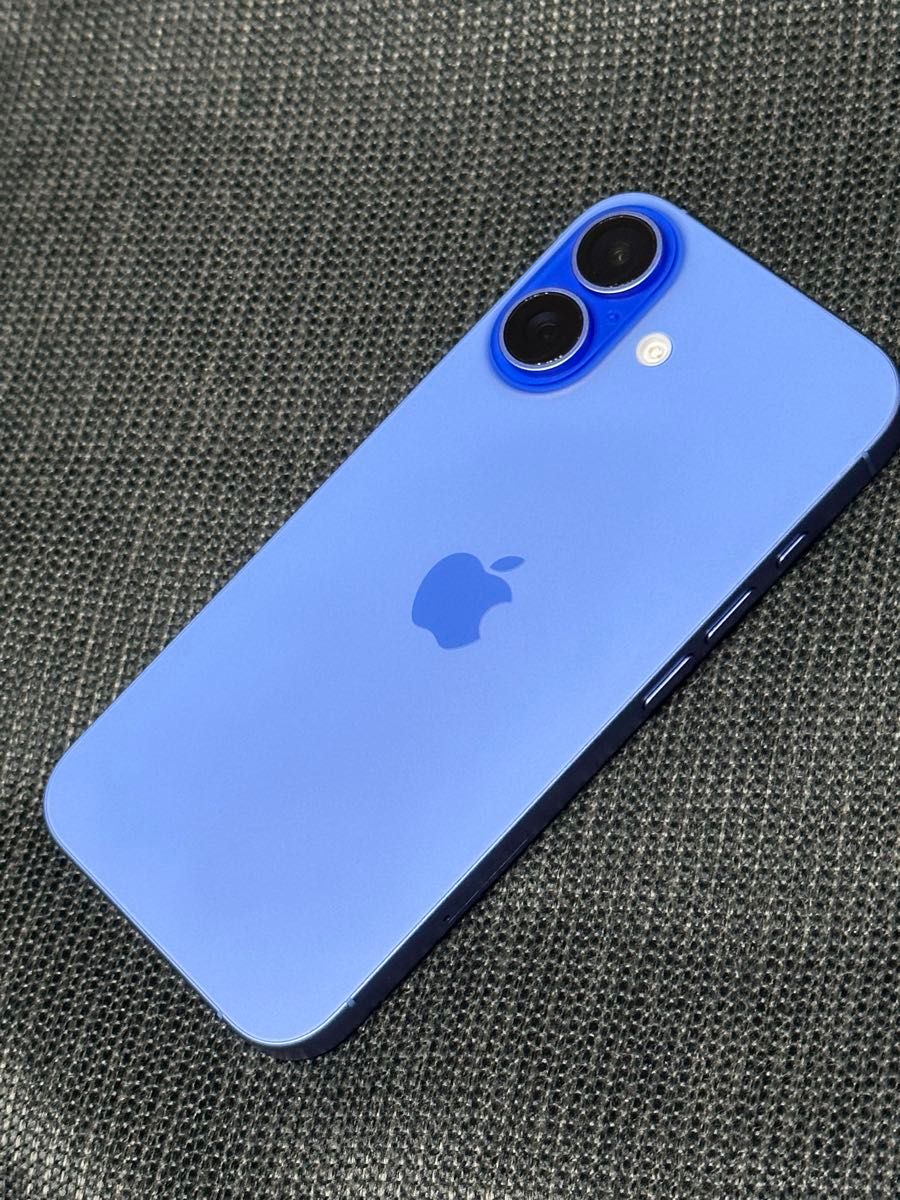 iPhone16 256GB SIMフリー ウルトラマリン 充放電回数 たった7回 iPhone16 256GB SIMフリー ウルトラマリン 充放電回数 たった7回