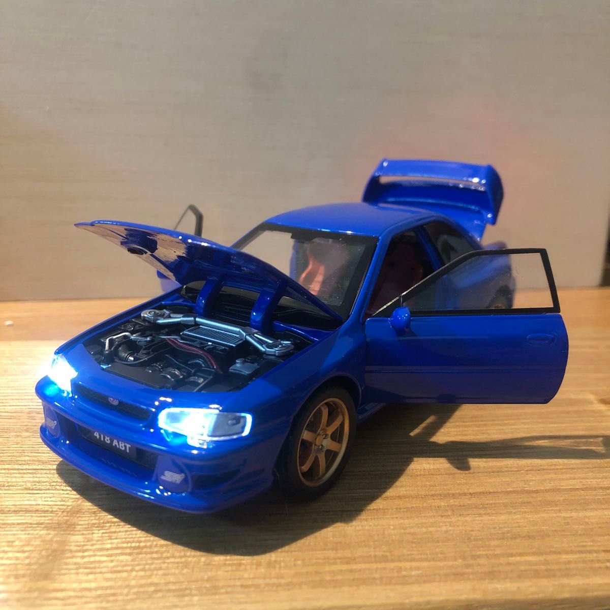 1/32 GC8 スバル インプレッサ ミニカー 頭文字D ブルー 1/32 GC8 スバル インプレッサ ミニカー 頭文字D ブルー