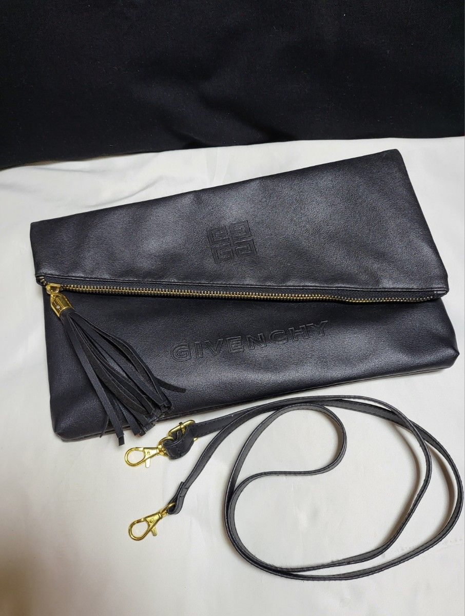 GIVENCHY ジバンシー ロゴ付き 2way ショルダー&クラッチバッグ GIVENCHY ジバンシー ロゴ付き 2way ショルダー&クラッチバッグ