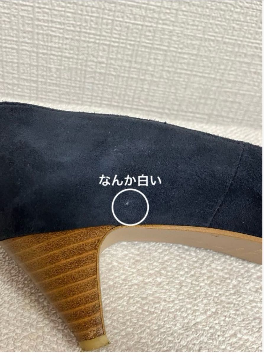 オゥバニスター スエード ハイヒールパンプス ネイビー サイズ36 オゥバニスター スエード ハイヒールパンプス ネイビー サイズ36