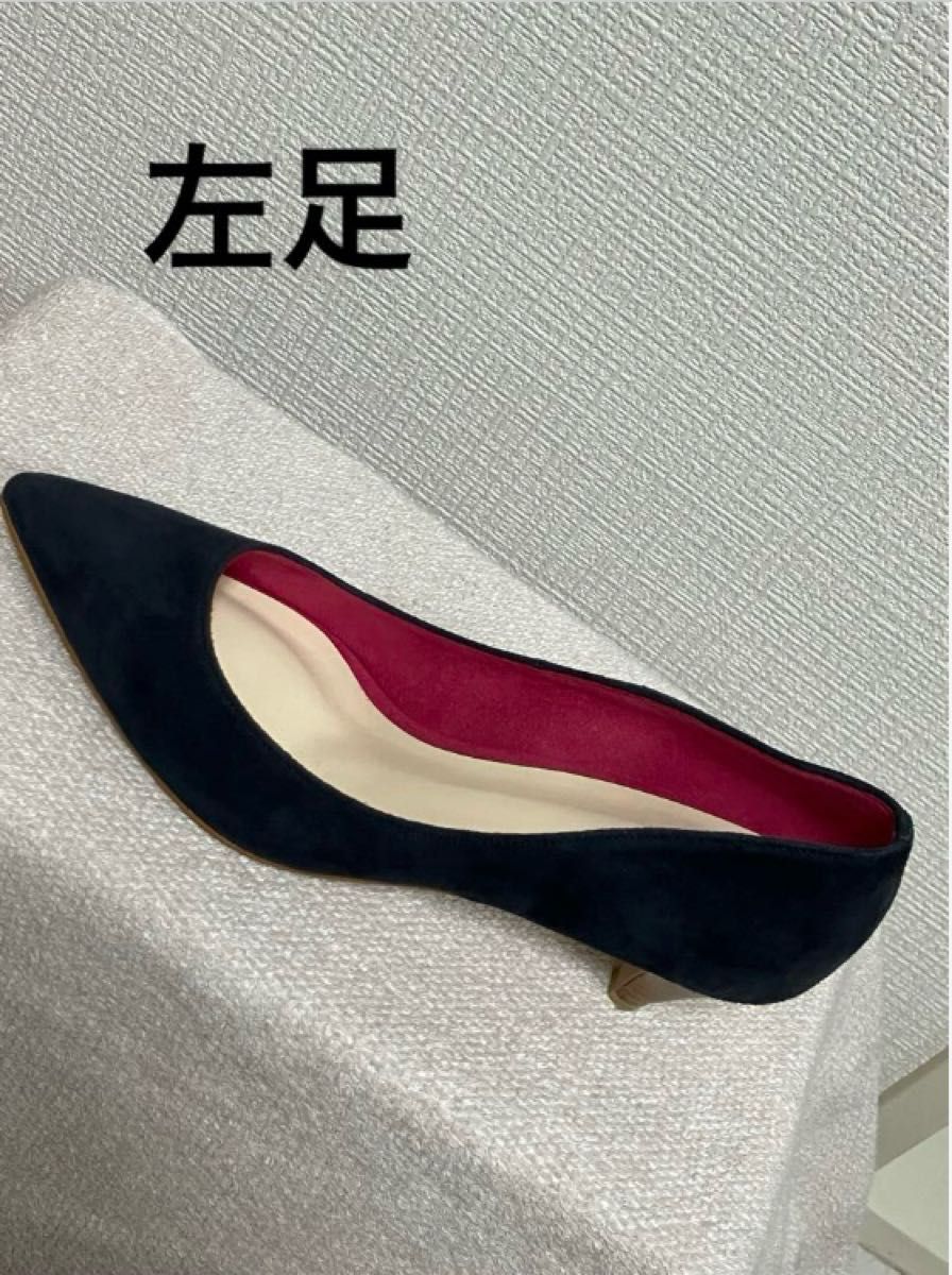 オゥバニスター スエード ハイヒールパンプス ネイビー サイズ36 オゥバニスター スエード ハイヒールパンプス ネイビー サイズ36