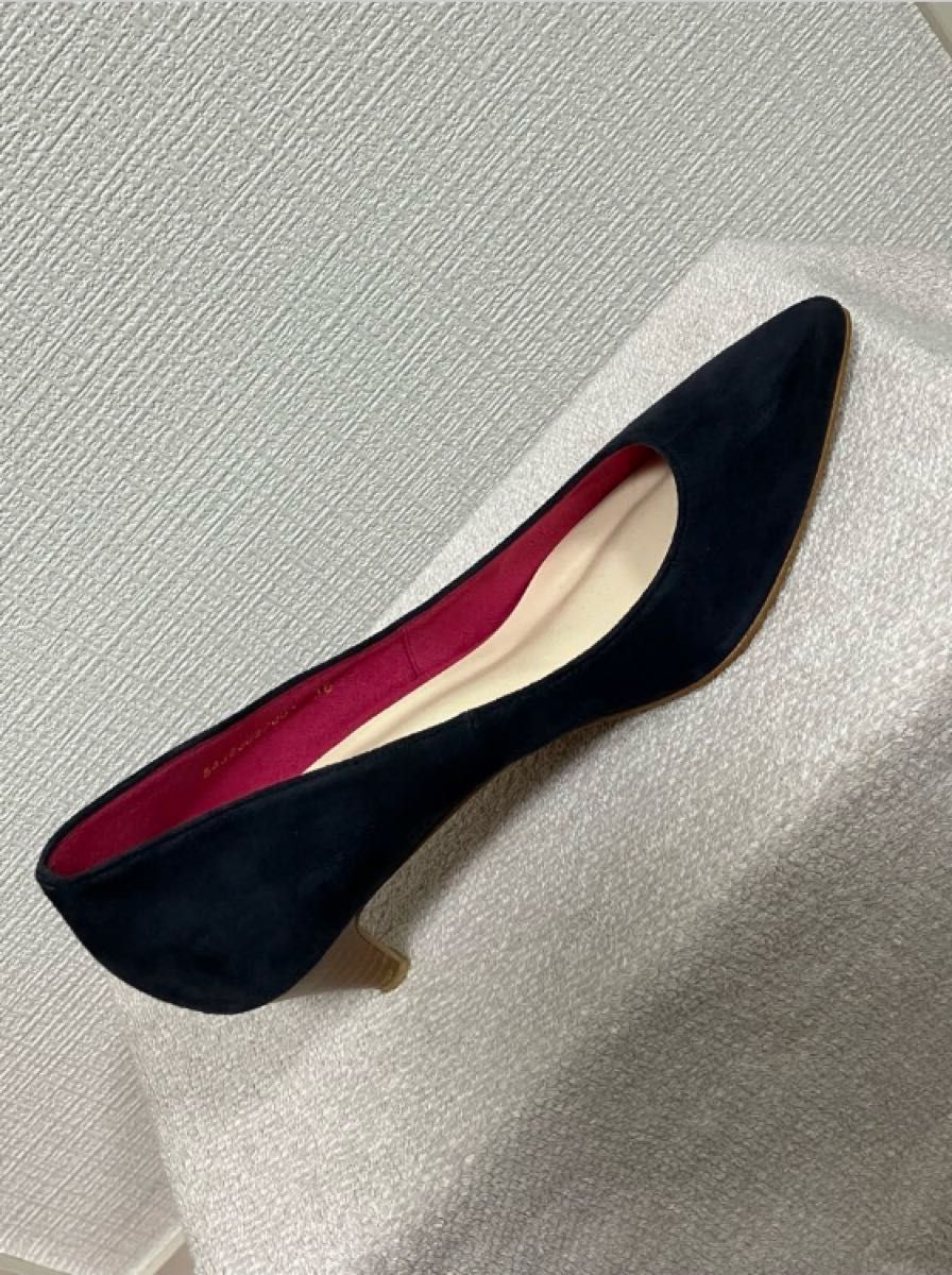 オゥバニスター スエード ハイヒールパンプス ネイビー サイズ36 オゥバニスター スエード ハイヒールパンプス ネイビー サイズ36