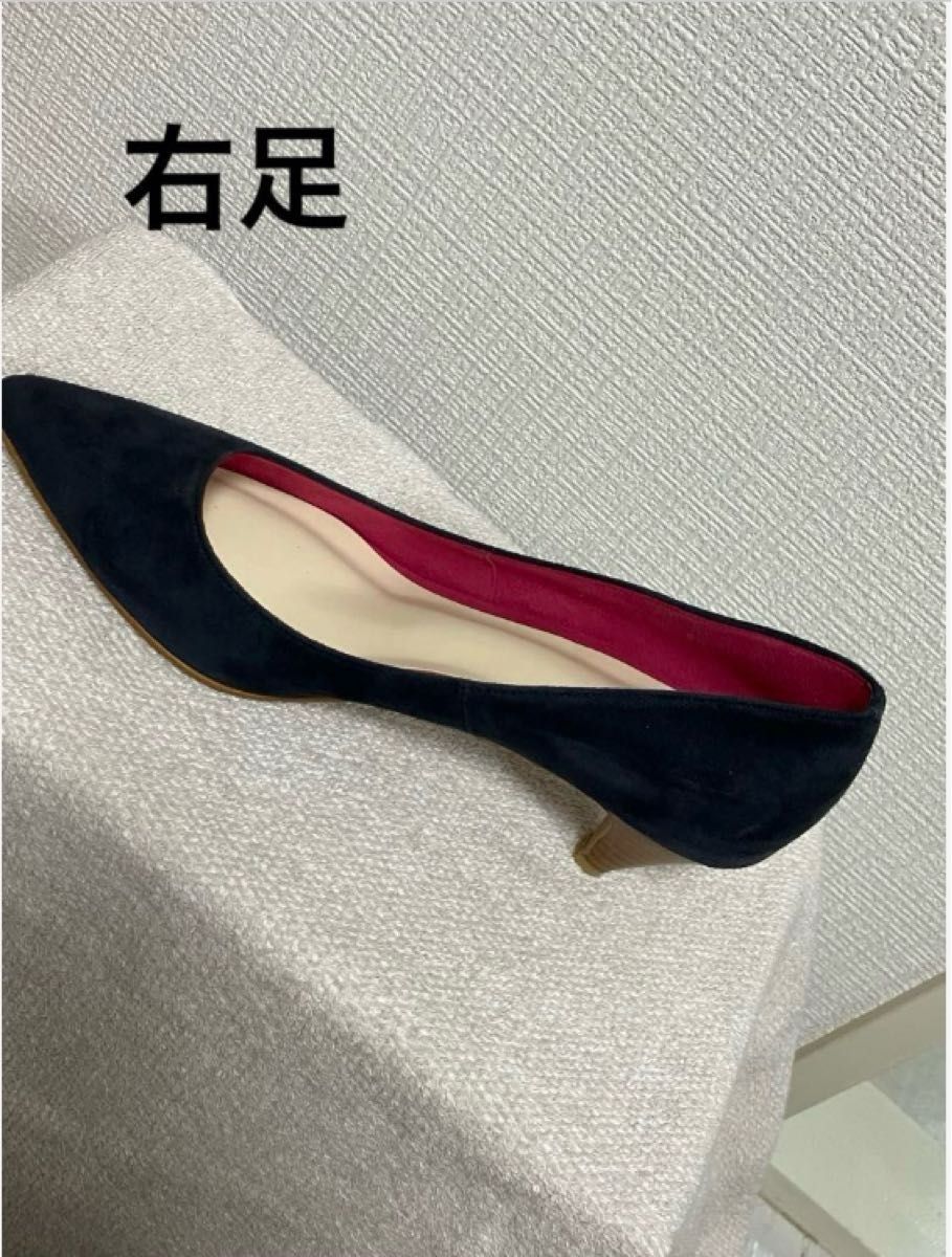 オゥバニスター スエード ハイヒールパンプス ネイビー サイズ36 オゥバニスター スエード ハイヒールパンプス ネイビー サイズ36
