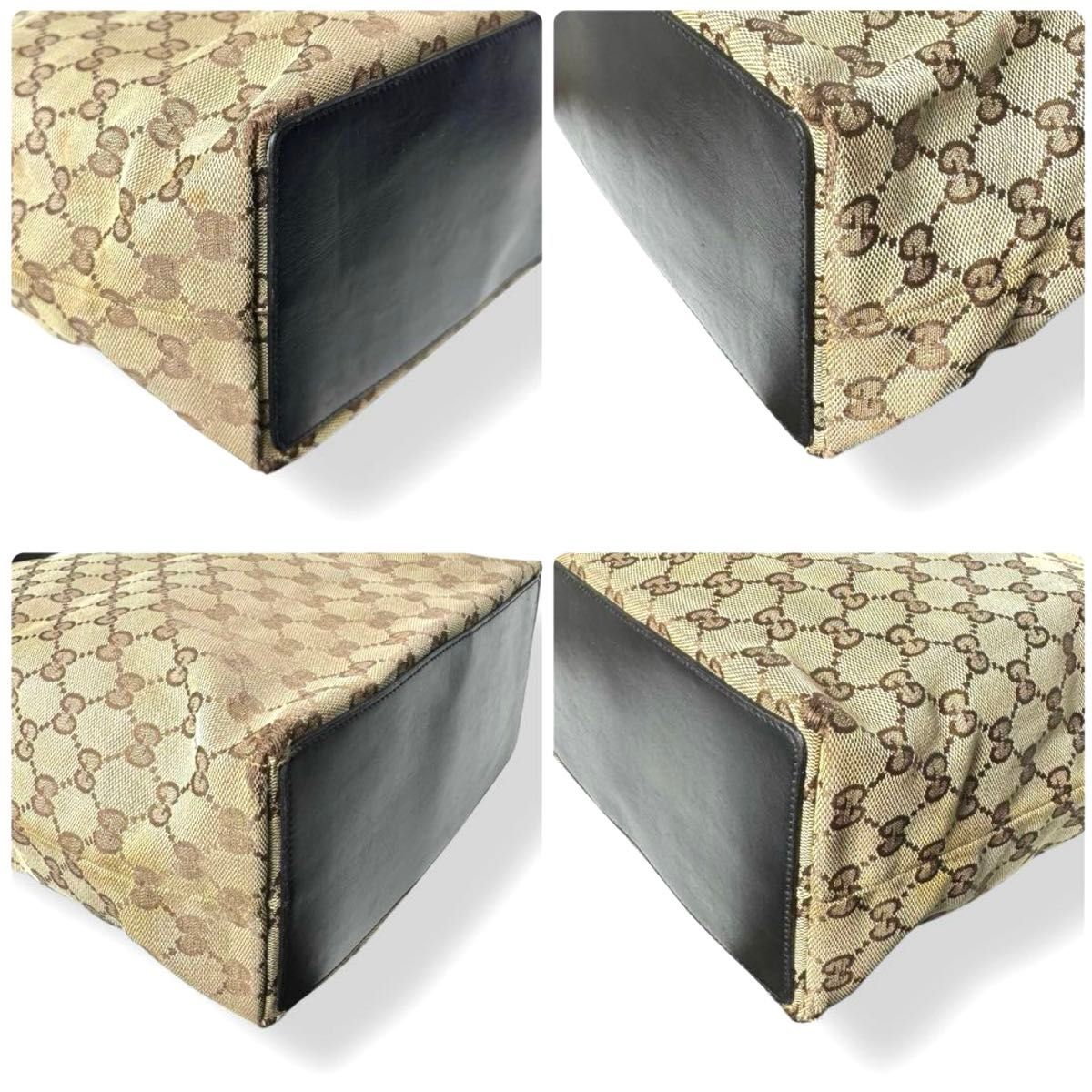 GUCCI GGキャンバス トートバッグ ゴールド金具 肩掛け 手提げ GUCCI GGキャンバス トートバッグ ゴールド金具 肩掛け 手提げ