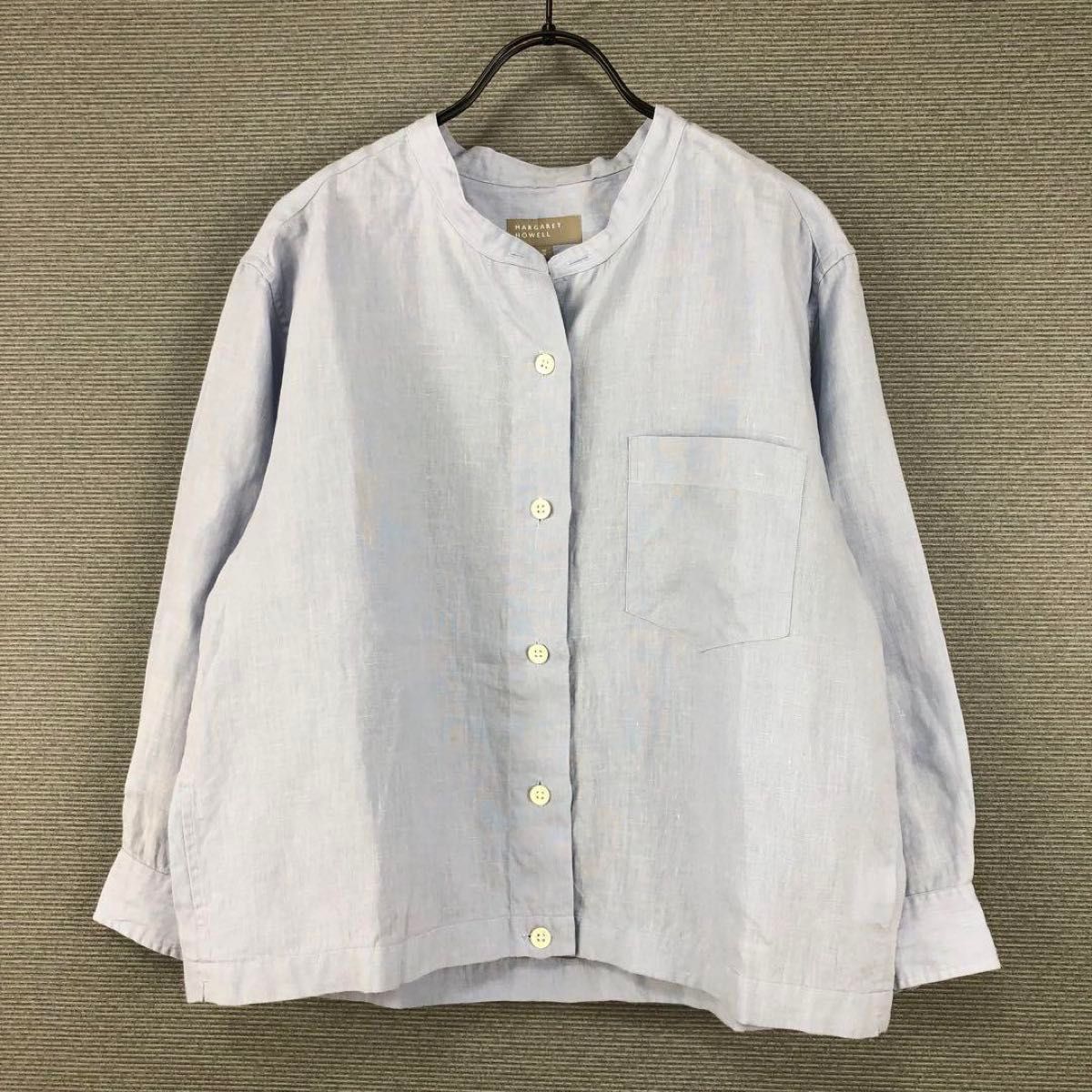 MARGARET HOWELL SHIRTING LINEN バンドカラーシャツ|Yahoo MARGARET HOWELL SHIRTING LINEN バンドカラーシャツ|Yahoo