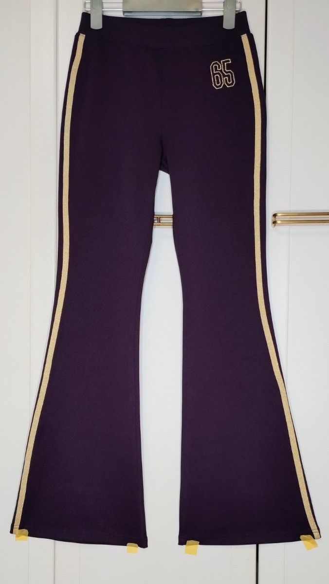 y2k ジャージ フレアパンツ ブーツカット サイドライン (紫系 y2k ジャージ フレアパンツ ブーツカット サイドライン (紫系