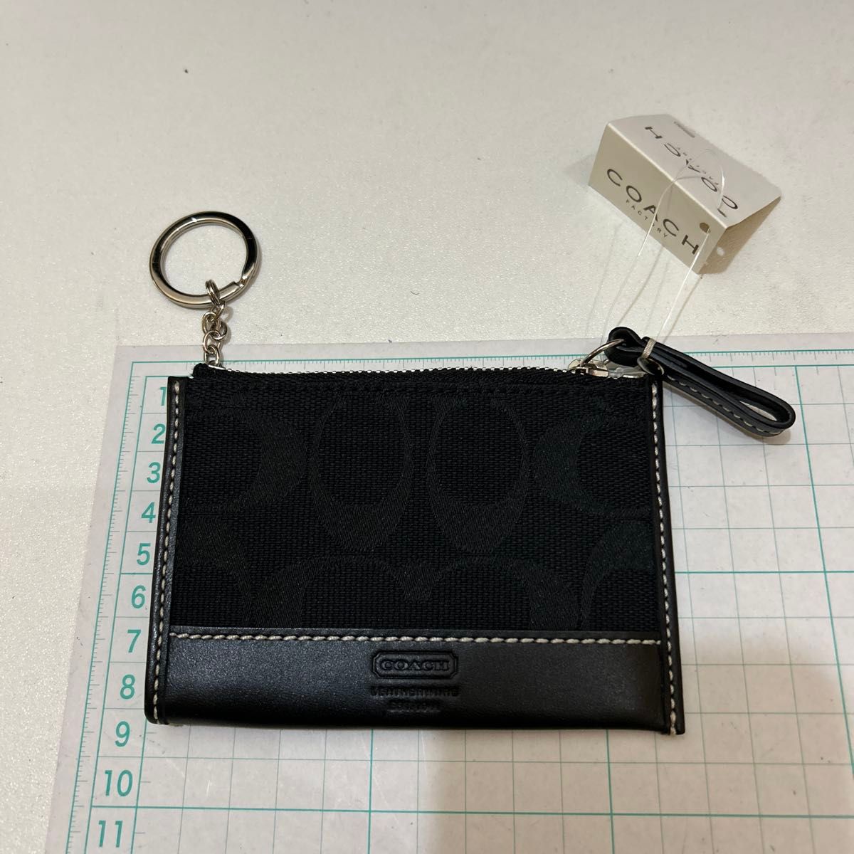 未使用タグ付】coach コーチ シグネチャー コインケース カード 未使用タグ付】coach コーチ シグネチャー コインケース カード