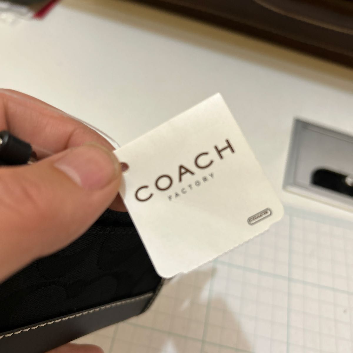 未使用タグ付】coach コーチ シグネチャー コインケース カード 未使用タグ付】coach コーチ シグネチャー コインケース カード
