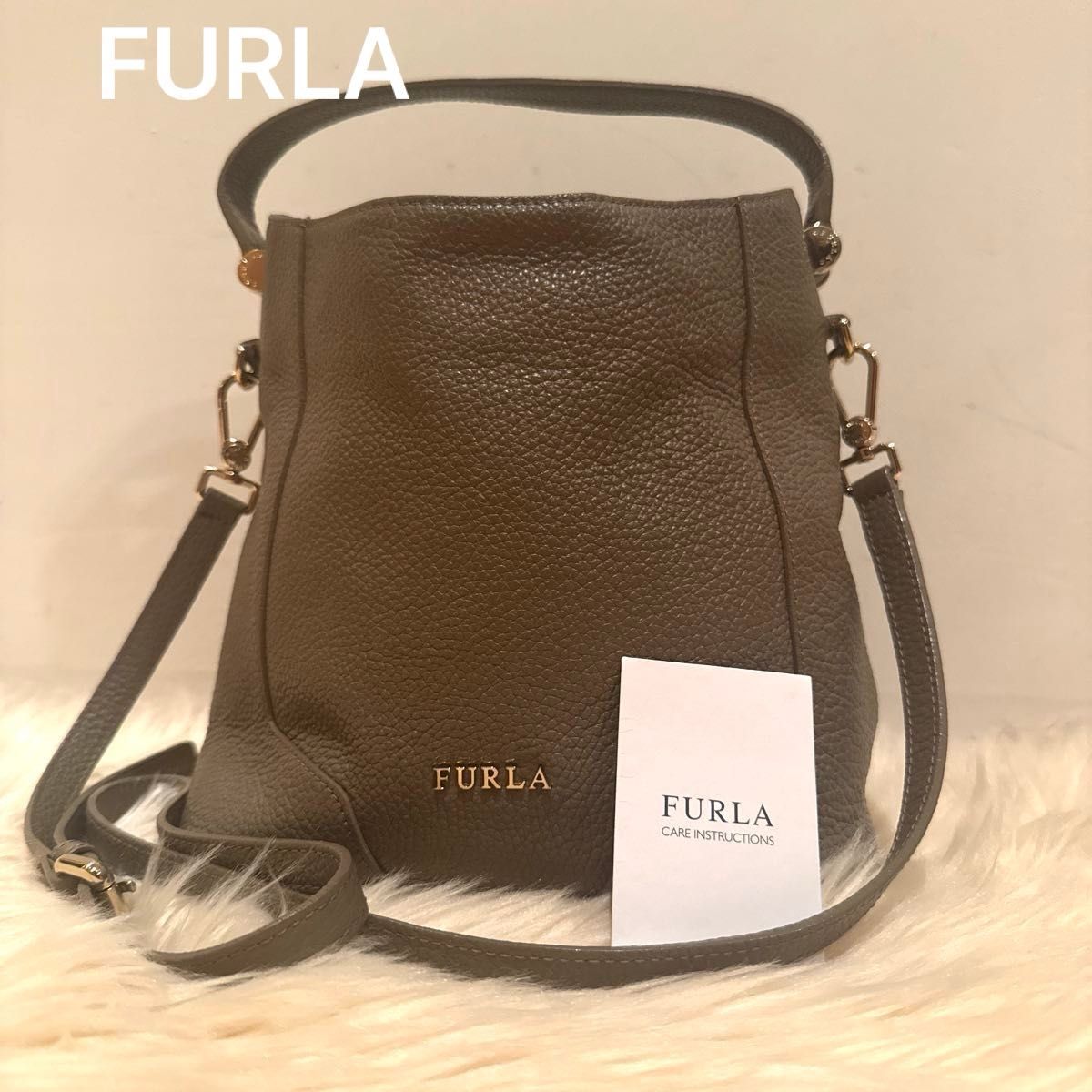 美品】FURLA フルラ 2way ショルダーバッグ ハンドバッグ レザー 美品】FURLA フルラ 2way ショルダーバッグ ハンドバッグ レザー