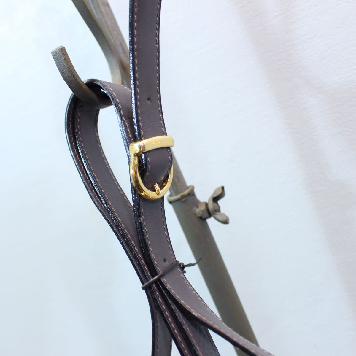 Salvatore Ferragamo GANCHINI LEATHER 2WAY SHOULDER BAG MADE IN