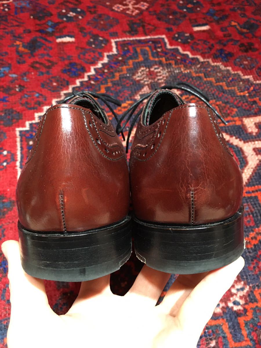 WILD SMITH LEATHER QUARTER BLOGUE SHOES MADE IN ENGLAND/ワイルドスミスレザークォーターブローグシューズ（パンチドキャップトゥ）6 F