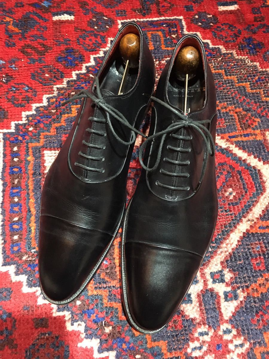 SILVANO SASSETTI LEATHER STRAIGHT TIP SHOES MADE IN ITALY/シルヴァ
