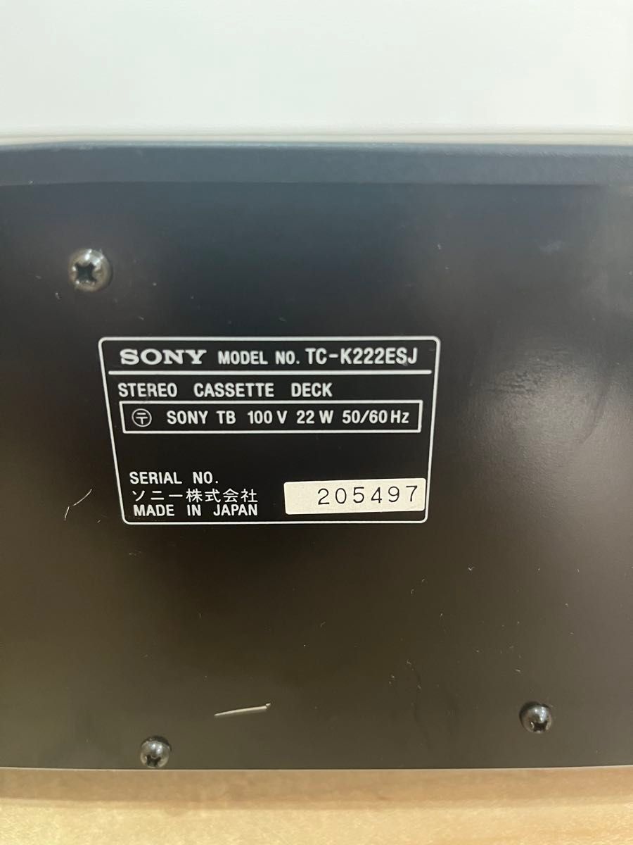 TC-K222ESJ SONY カセットデッキ ジャンク品|Yahoo!フリマ(旧 TC-K222ESJ SONY カセットデッキ ジャンク品|Yahoo!フリマ(旧