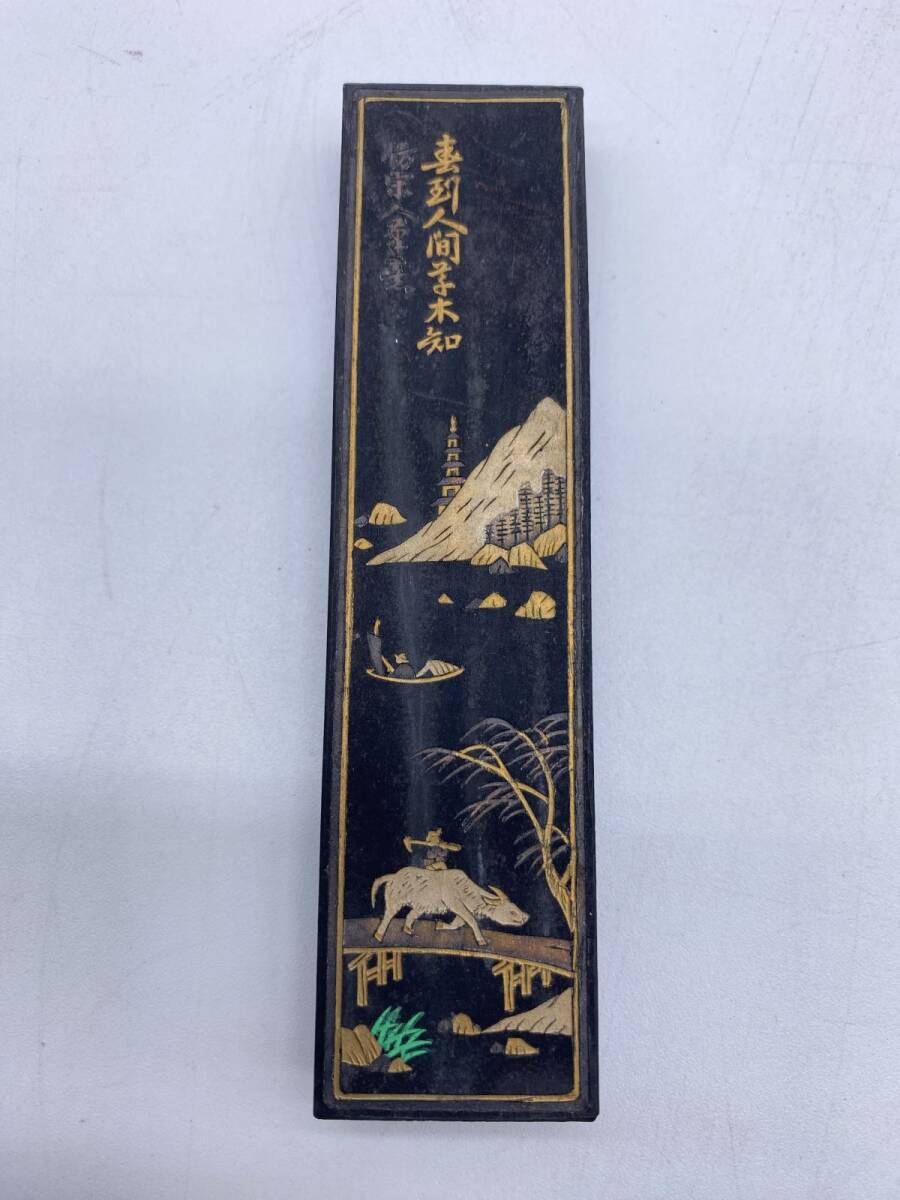 上海墨厂 『大好山水』 油煙一◯一 箱作 古墨 中国墨 書道墨 上海墨厂 『大好山水』 油煙一◯一 箱作 古墨 中国墨 書道墨
