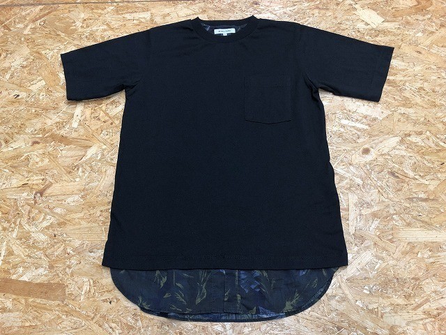 190円 決算特価商品 Global Work グローバルワーク Sサイズ レディース カットソー Tシャツ リーフ柄の裾 丸首 レイヤード風 半袖 ブラック カーキ 190円 決算特価商品 Global Work グローバルワーク Sサイズ レディース カットソー Tシャツ リーフ柄の裾 丸首 レイヤード風 半袖 ブラック カーキ