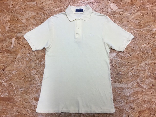 [ England made ] FRED PERRY Fred Perry 38in*97cm men's polo-shirt one Point Logo deer. . short sleeves cut and sewn cotton 100% light yellow color 