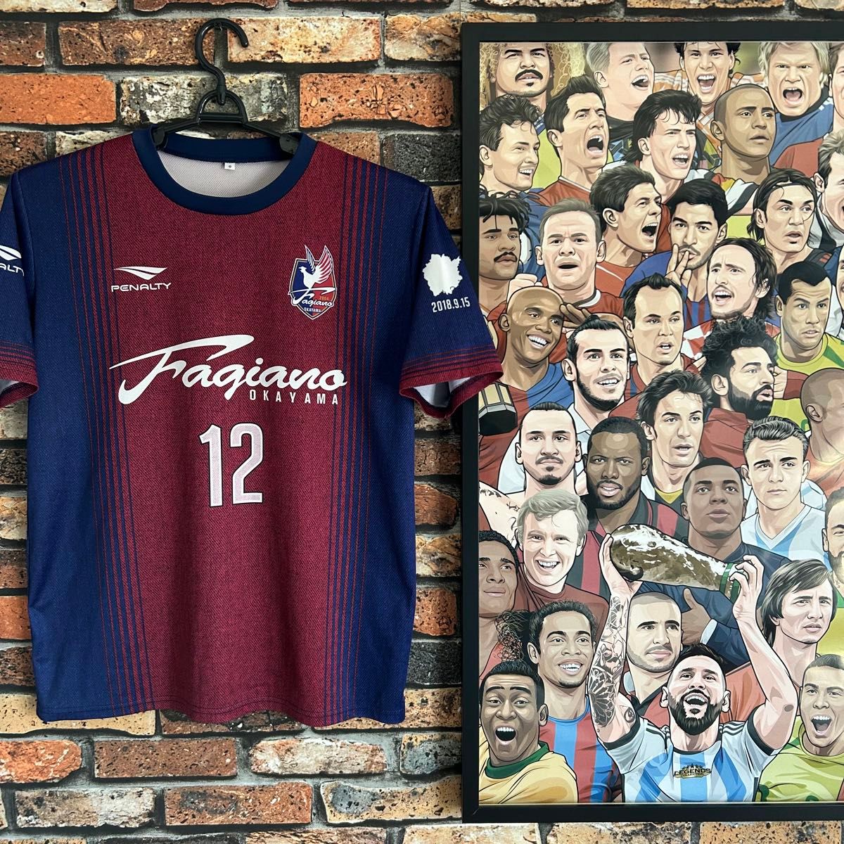 サッカー ファジアーノ岡山 ユニフォーム ゲームシャツ サッカー ファジアーノ岡山 ユニフォーム ゲームシャツ