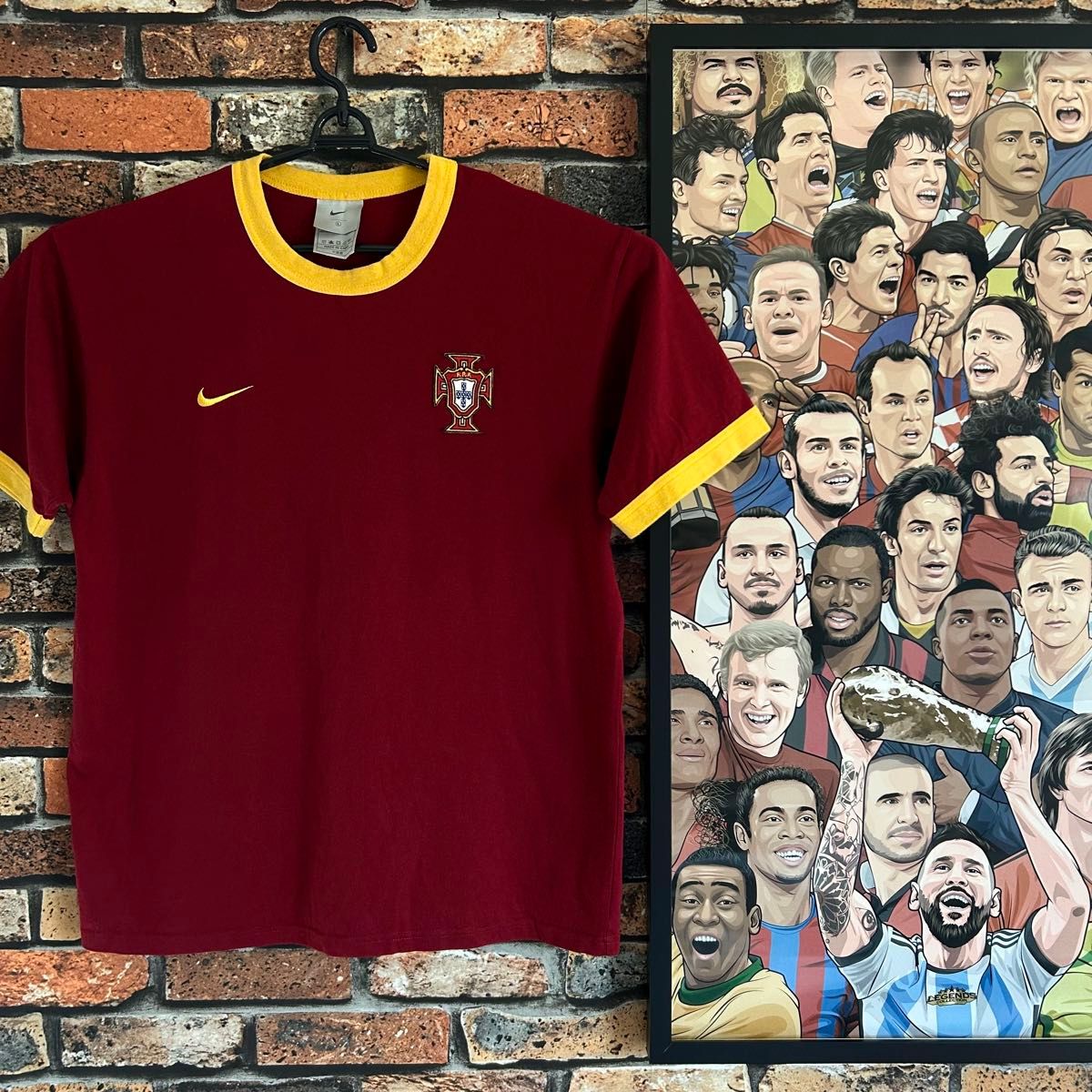 サッカー ポルトガル代表 リンガーネックTシャツ NIKE 刺繍ロゴ サッカー ポルトガル代表 リンガーネックTシャツ NIKE 刺繍ロゴ