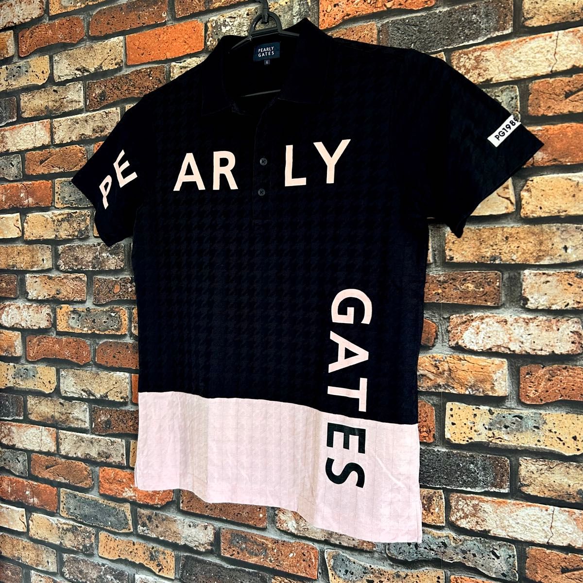一流の品質 GATES PEARLY 未着用 ゴルフウェア ピンク ブラック ポロシャツ パーリーゲイツ