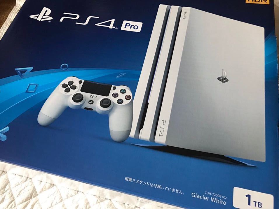 新品 [SONY PS4 Pro PlayStation4 Pro CUH-7200BB02 グレイシャー・ホワイト 1TB プレイステーション4]_画像1