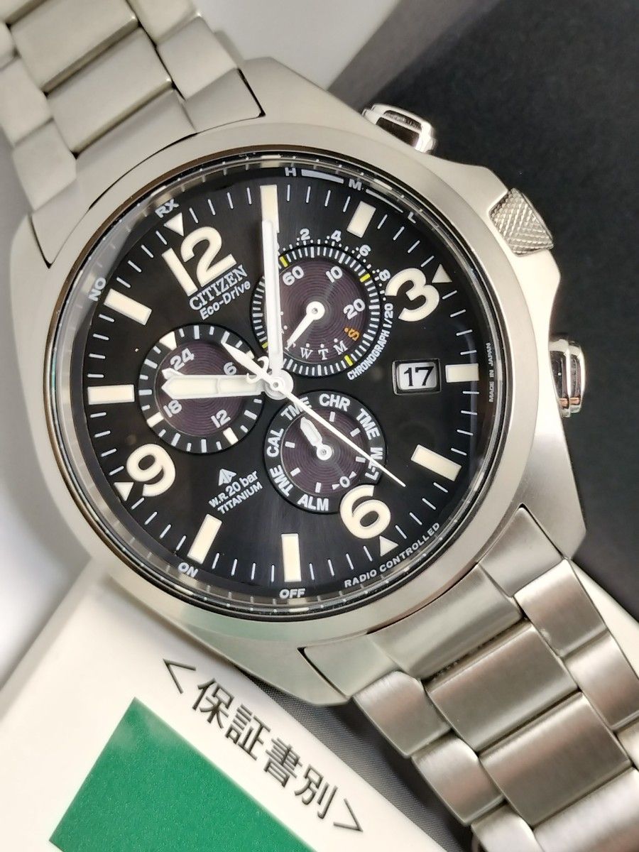 新品二次電池 美品 プロマスター 電波ソーラー 軽量チタン 新品二次電池 美品 プロマスター 電波ソーラー 軽量チタン