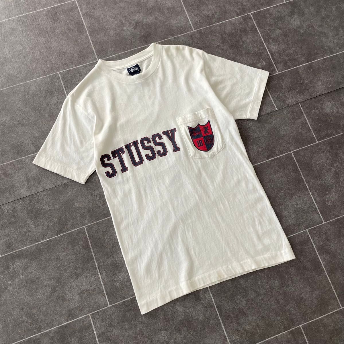 90's usa製 STUSSY ステューシー poke Tee S/S シングルステッチ 90's usa製 STUSSY ステューシー poke Tee S/S シングルステッチ