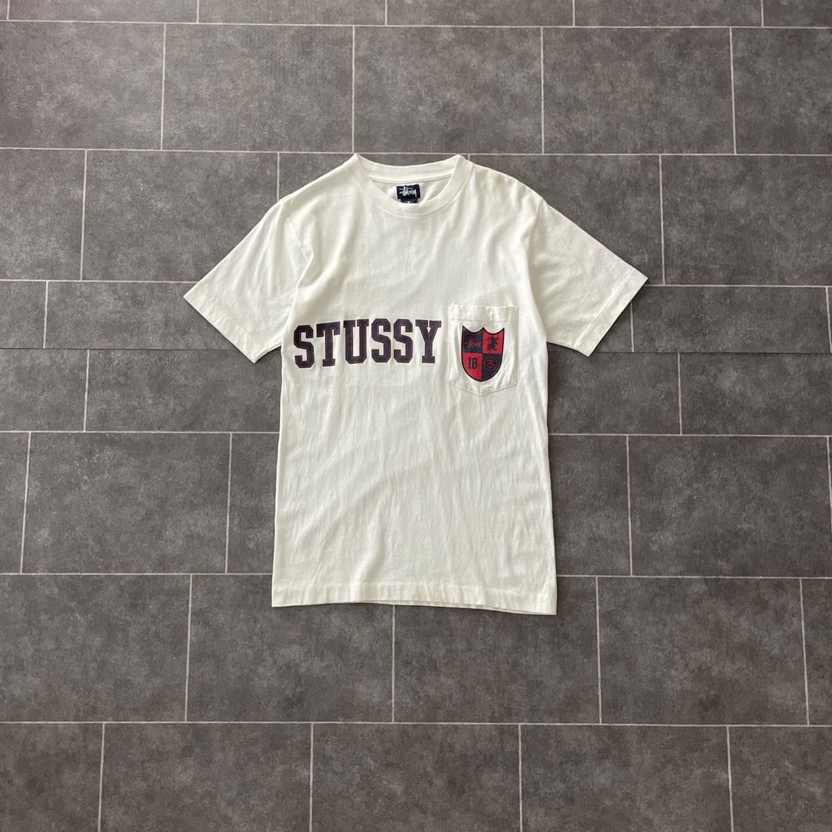 90's usa製 STUSSY ステューシー poke Tee S/S シングルステッチ 90's usa製 STUSSY ステューシー poke Tee S/S シングルステッチ