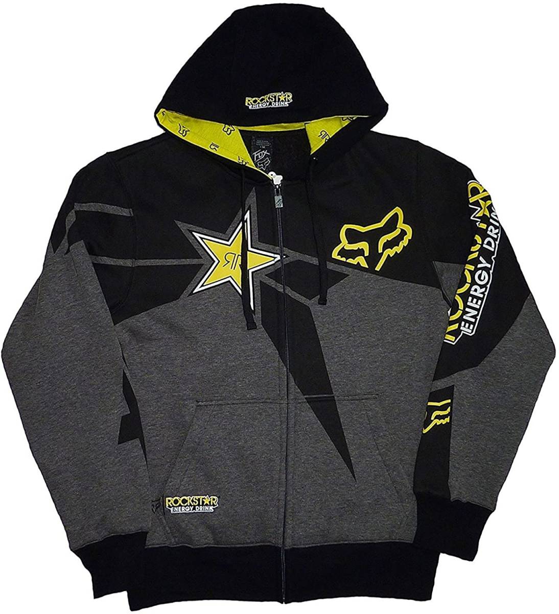 【送料無料/新品】 Racing FOX Rockstar 【並行輸入品】 (S) ジップアップパーカー(チャコール) ロックスターエナジースポンサード Energy Sサイズ 【送料無料/新品】 Racing FOX Rockstar 【並行輸入品】 (S) ジップアップパーカー(チャコール) ロックスターエナジースポンサード Energy Sサイズ