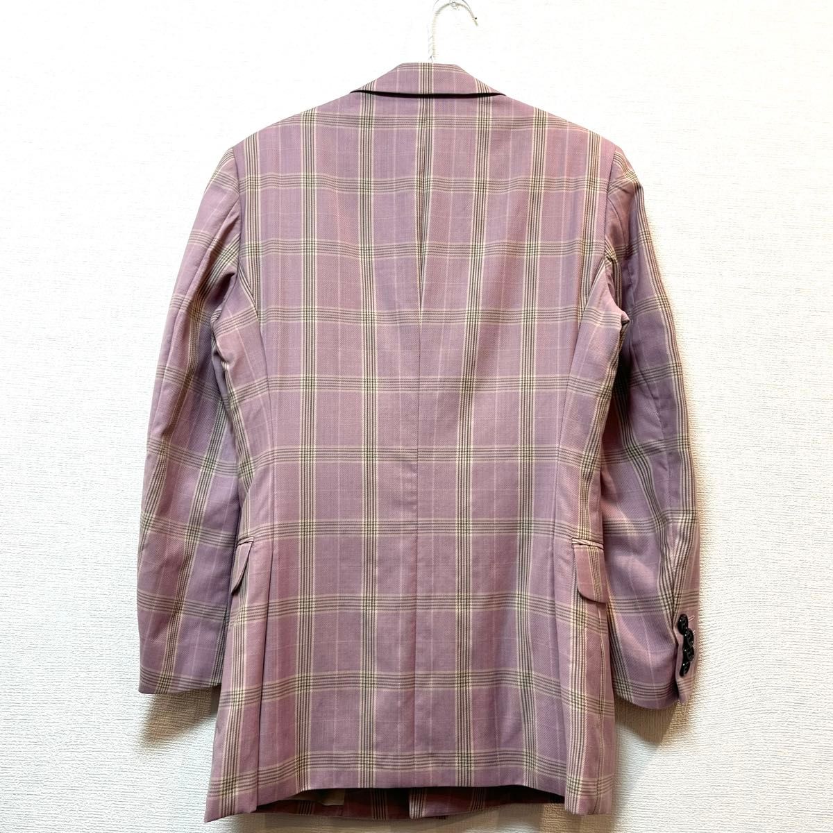 美品】イタリア製 Biellesi (ビエレッシ) ピンクチェック柄 美品】イタリア製 Biellesi (ビエレッシ) ピンクチェック柄