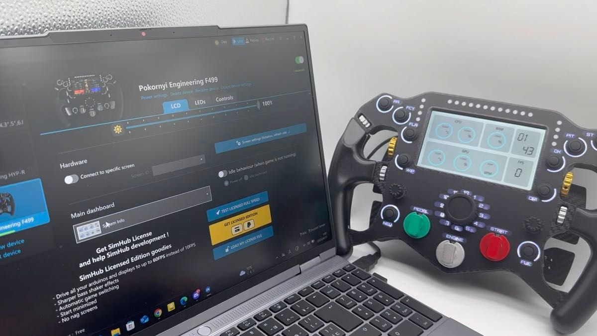 F499 ゲーム用 ステアリングホイール レッドブル アルファタウリ Fanatec Simucube Simagic Moza