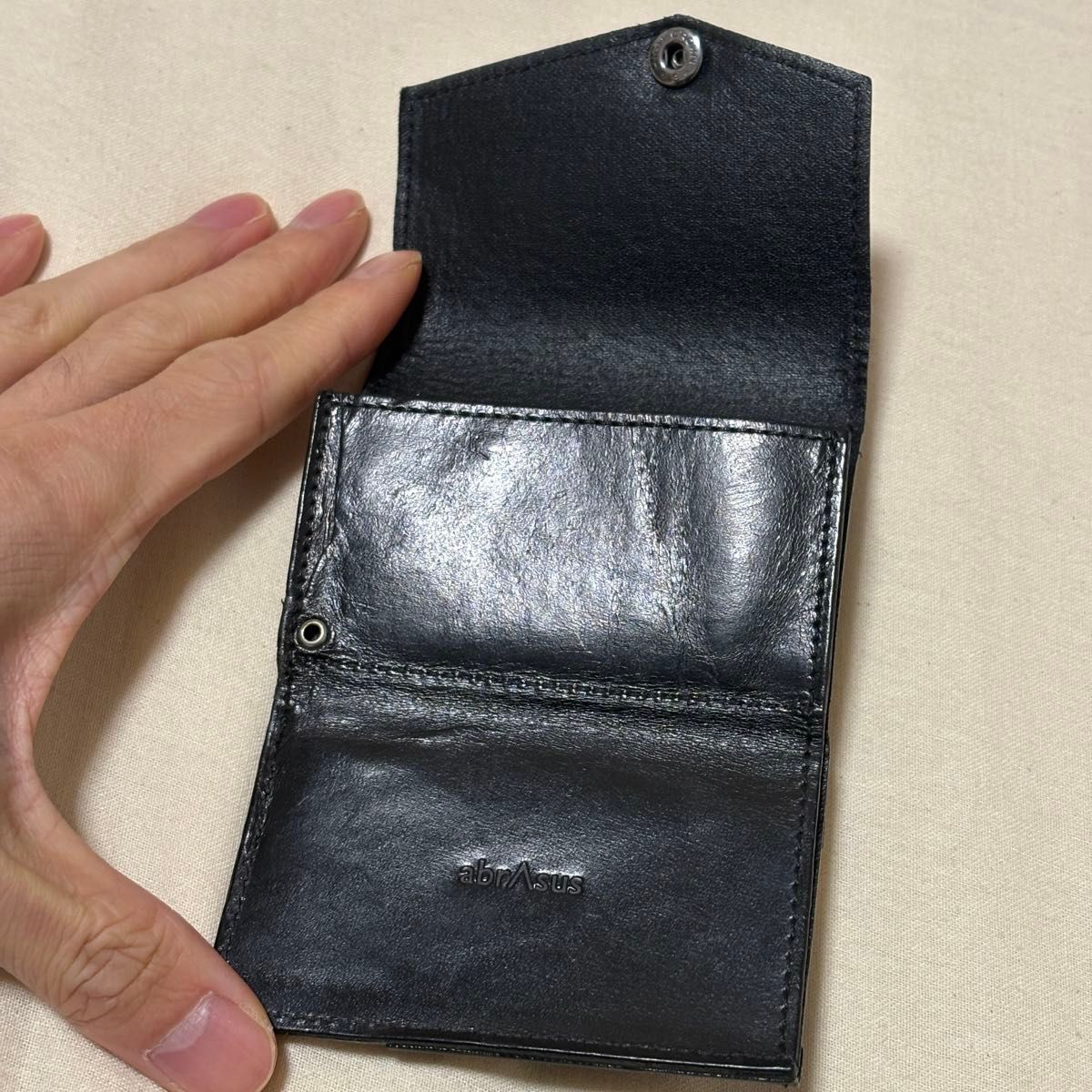 アブラサス Abrasus 栃木レザー 小さい財布 三つ折り財布 本革 アブラサス Abrasus 栃木レザー 小さい財布 三つ折り財布 本革
