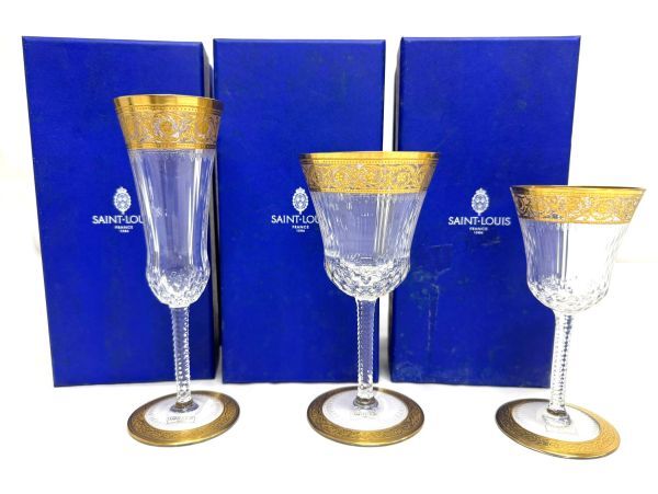 サンルイ SAINT LOUIS 金彩 エクセレンス ワイングラス 3種3点 サンルイ SAINT LOUIS 金彩 エクセレンス ワイングラス 3種3点