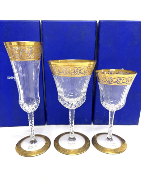 サンルイ SAINT LOUIS 金彩 エクセレンス ワイングラス 3種3点 サンルイ SAINT LOUIS 金彩 エクセレンス ワイングラス 3種3点