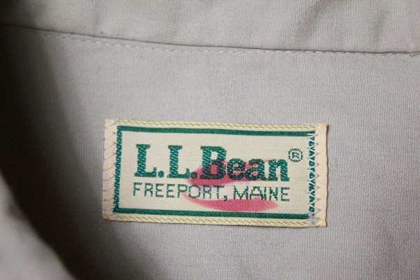 USA製 90's LLBEAN LLビーン カタディンロゴ 長袖 サファリシャツ (L) 旧タグ 90年代 アメリカ製_画像7