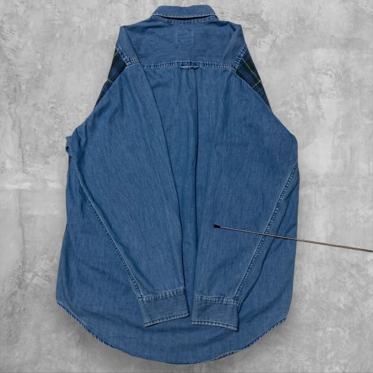 OLD GAP ポルトガル製 切り替えシャツ チェック×デニム 80s 90s OLD GAP ポルトガル製 切り替えシャツ チェック×デニム 80s 90s