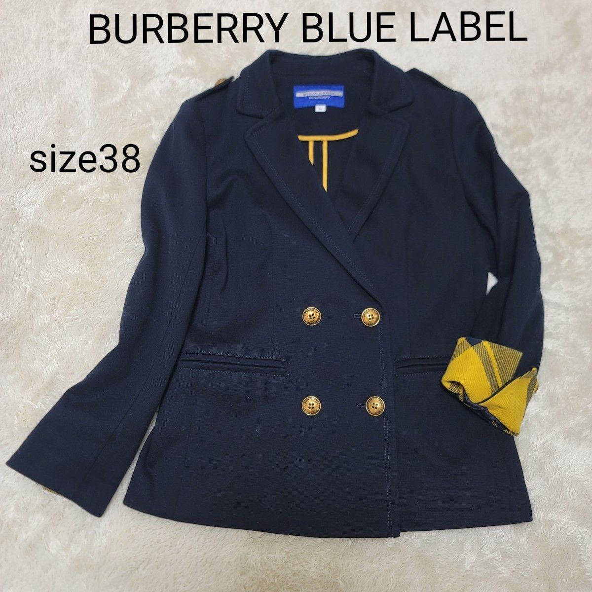BURBERRY バーバリー ダブルブレスト ジャケット 金ボタン 38 BURBERRY バーバリー ダブルブレスト ジャケット 金ボタン 38