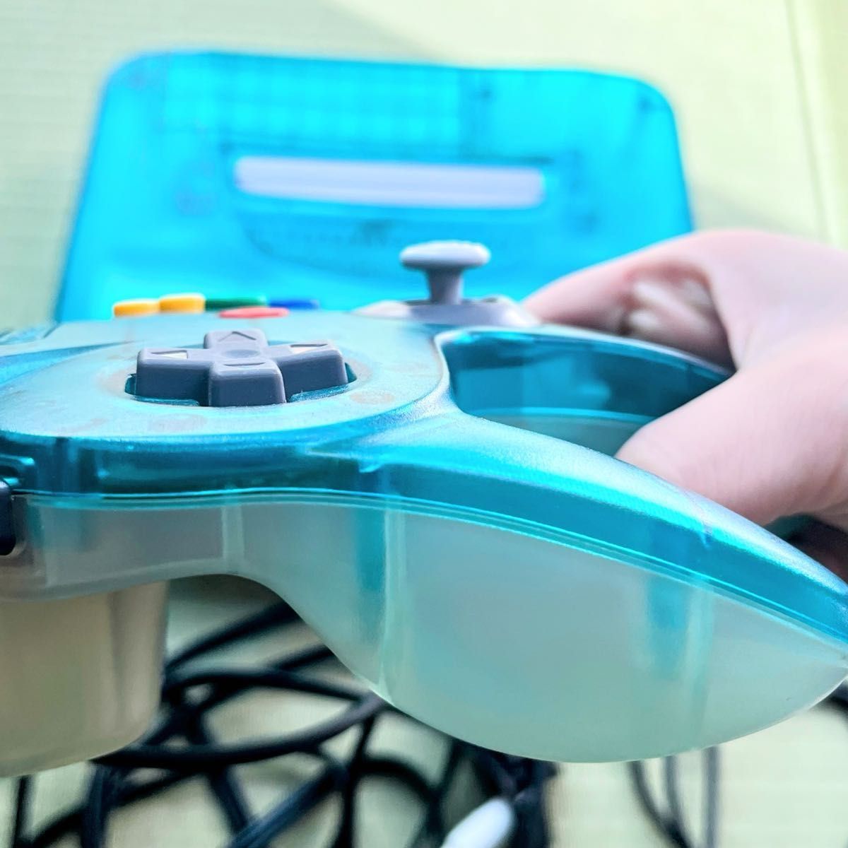 NINTENDO64 本体 一式 クリアブルー 人気 コントローラー AC NINTENDO64 本体 一式 クリアブルー 人気 コントローラー AC